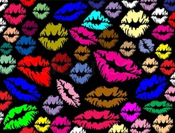 7055134 colorful lips prints