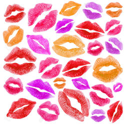 39032748 colorful kiss lips stock photo kiss print lipstick